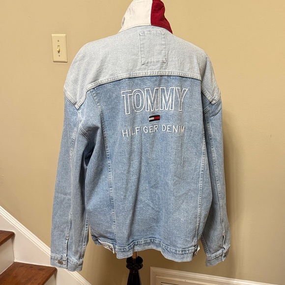 Vintage Rare Tommy Hilfiger Light Blue Jean Men’s Jacket Size XXL/TTG pre-owned. - Picture 4 of 10